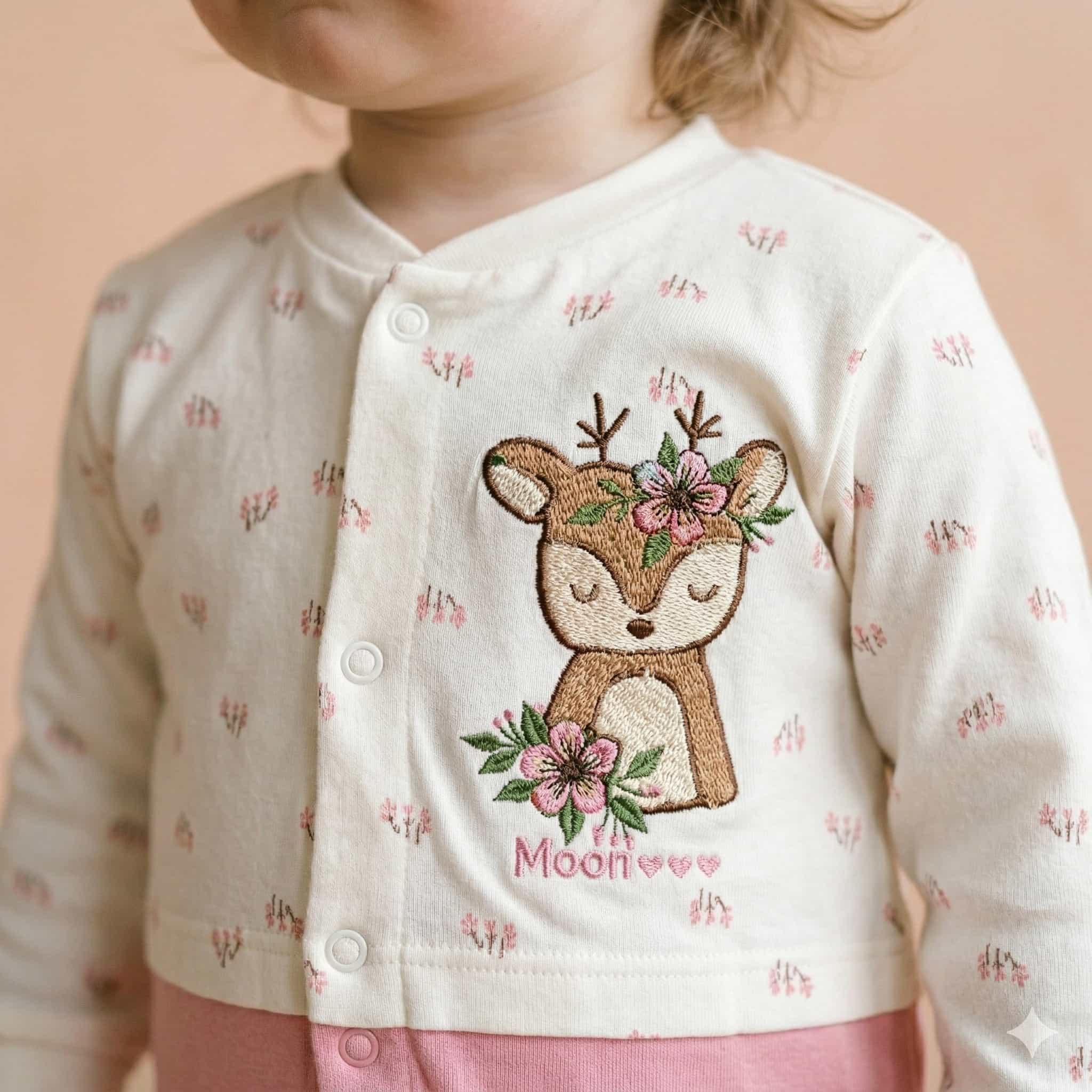 Sleepy Deer Baby Girl Set - Pink
