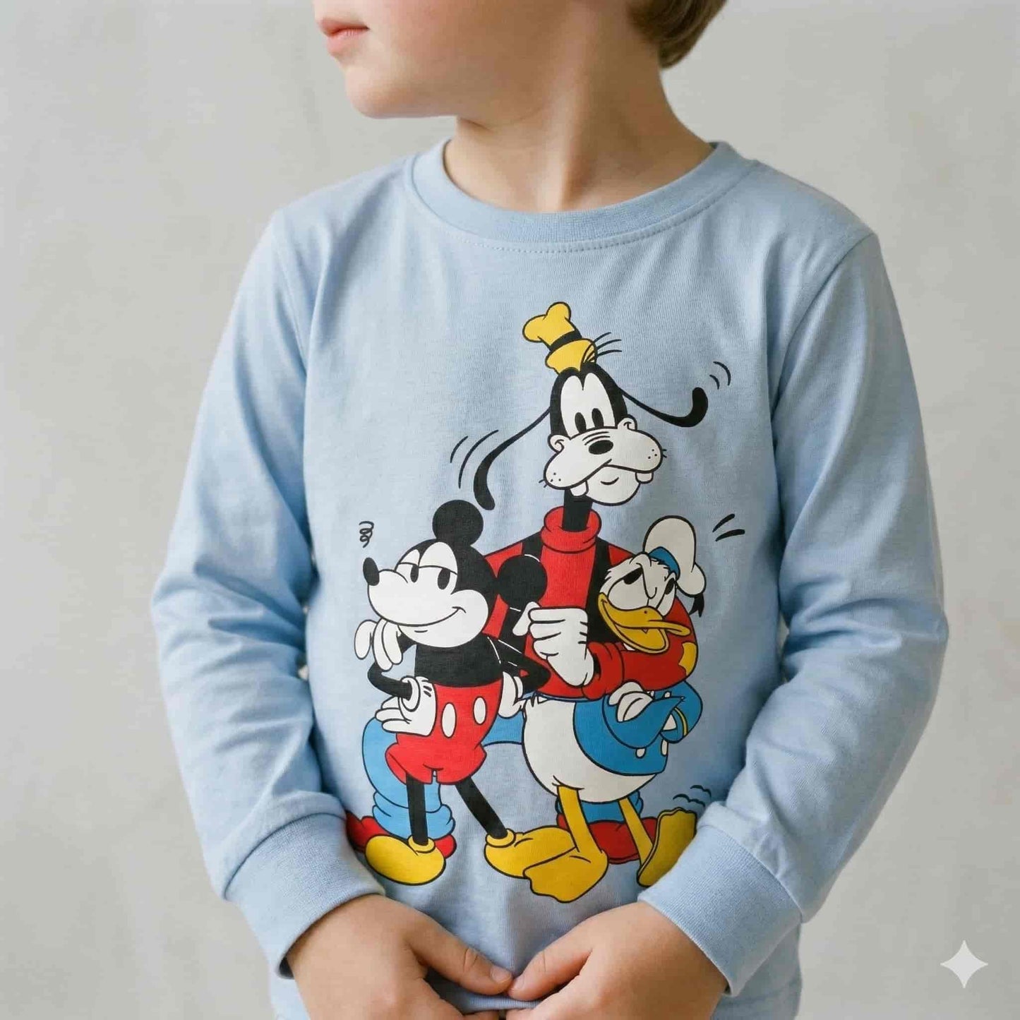 Donald Duck Boys Full Sleeves Pajama Sets - Light Blue