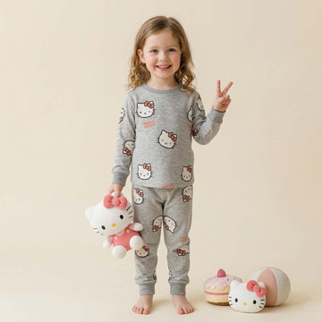 Hello Kitty Girls Disney Pajama Set - Grey