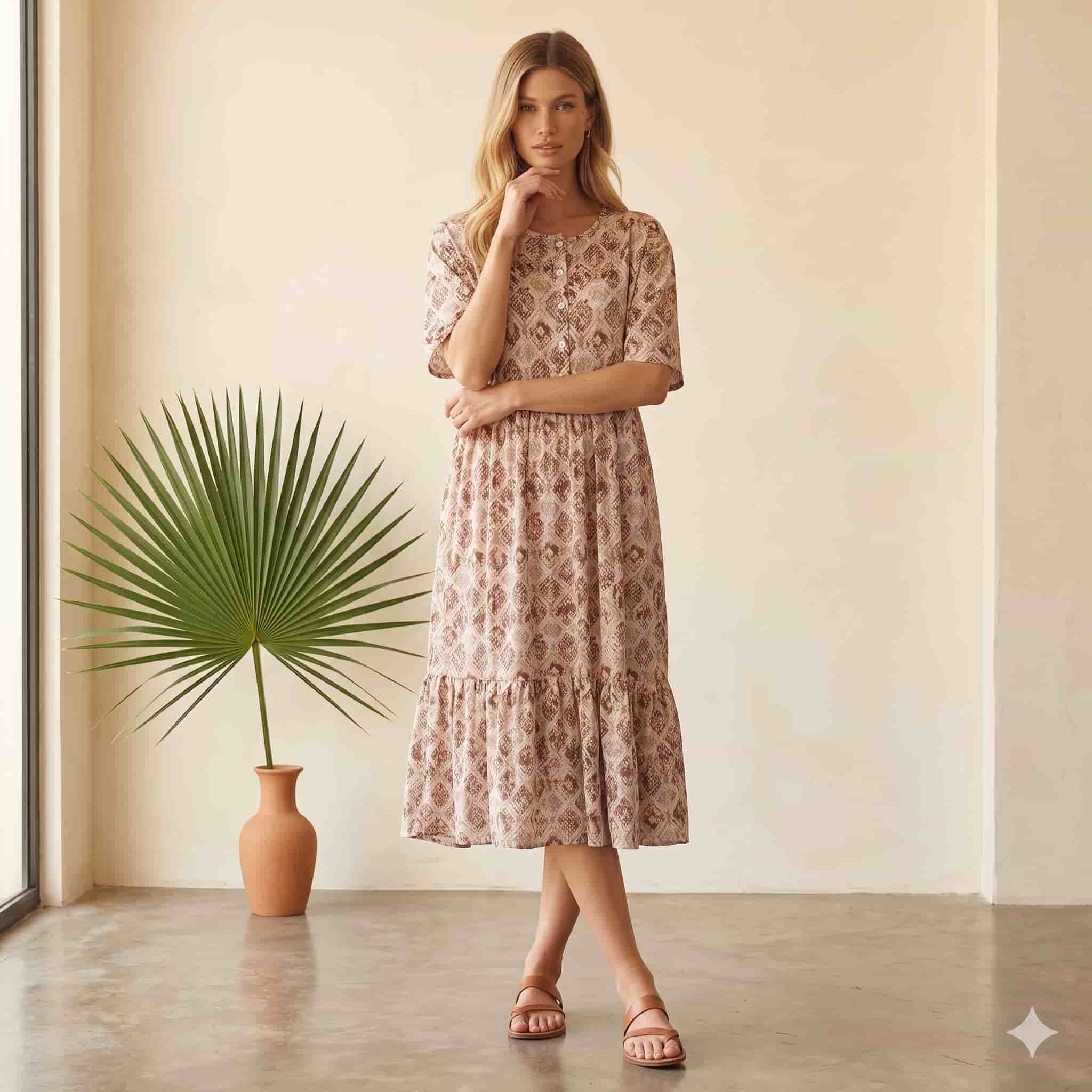 Desert Mosaic Women Midi - Brown
