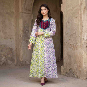 Garden Bloom Women Darra - Lime & Purple