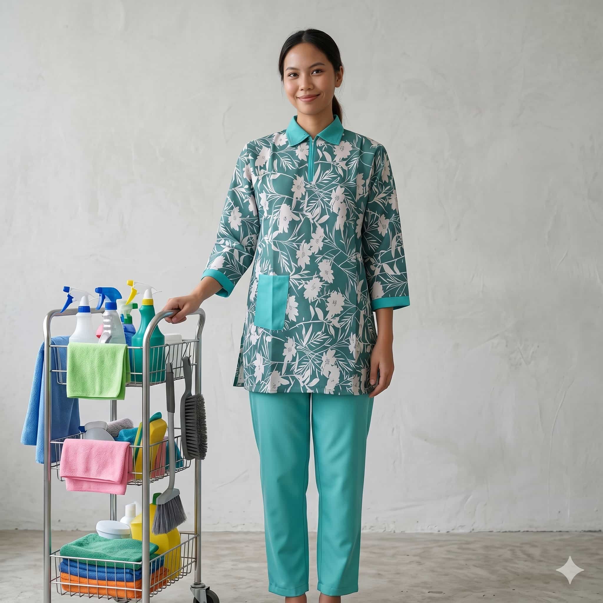 Aqua Garden Maid Women Uniform - Teal