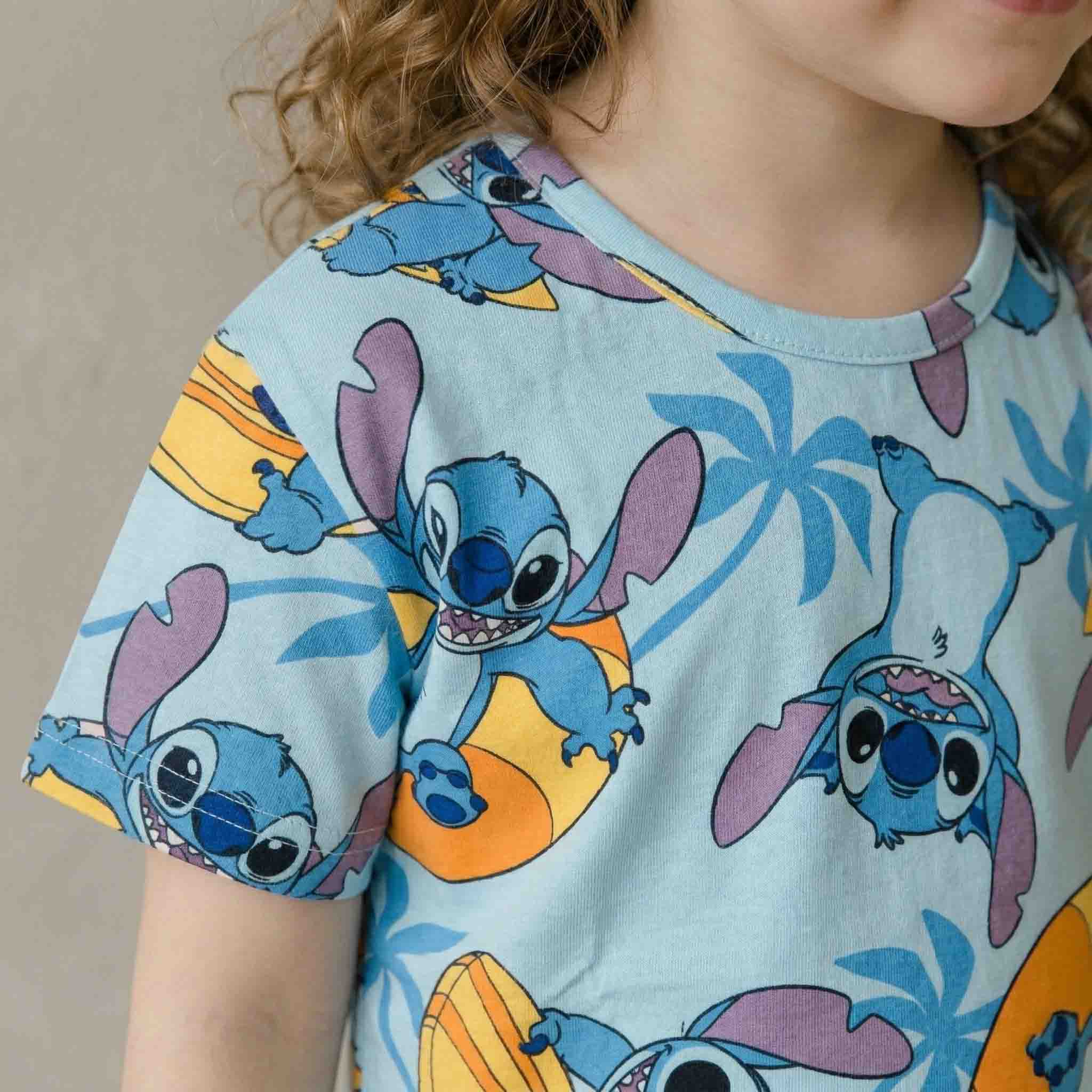 Stitch Girls Short Set - Blue