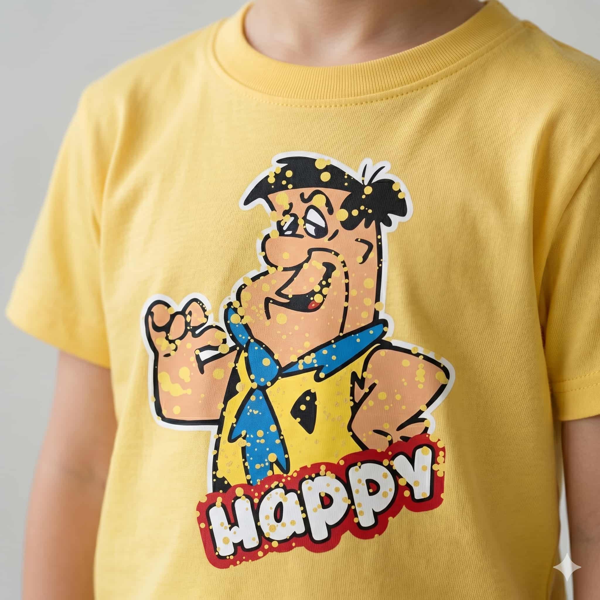 Happy Stone Boys Half Sleeves Short Set - Yellow