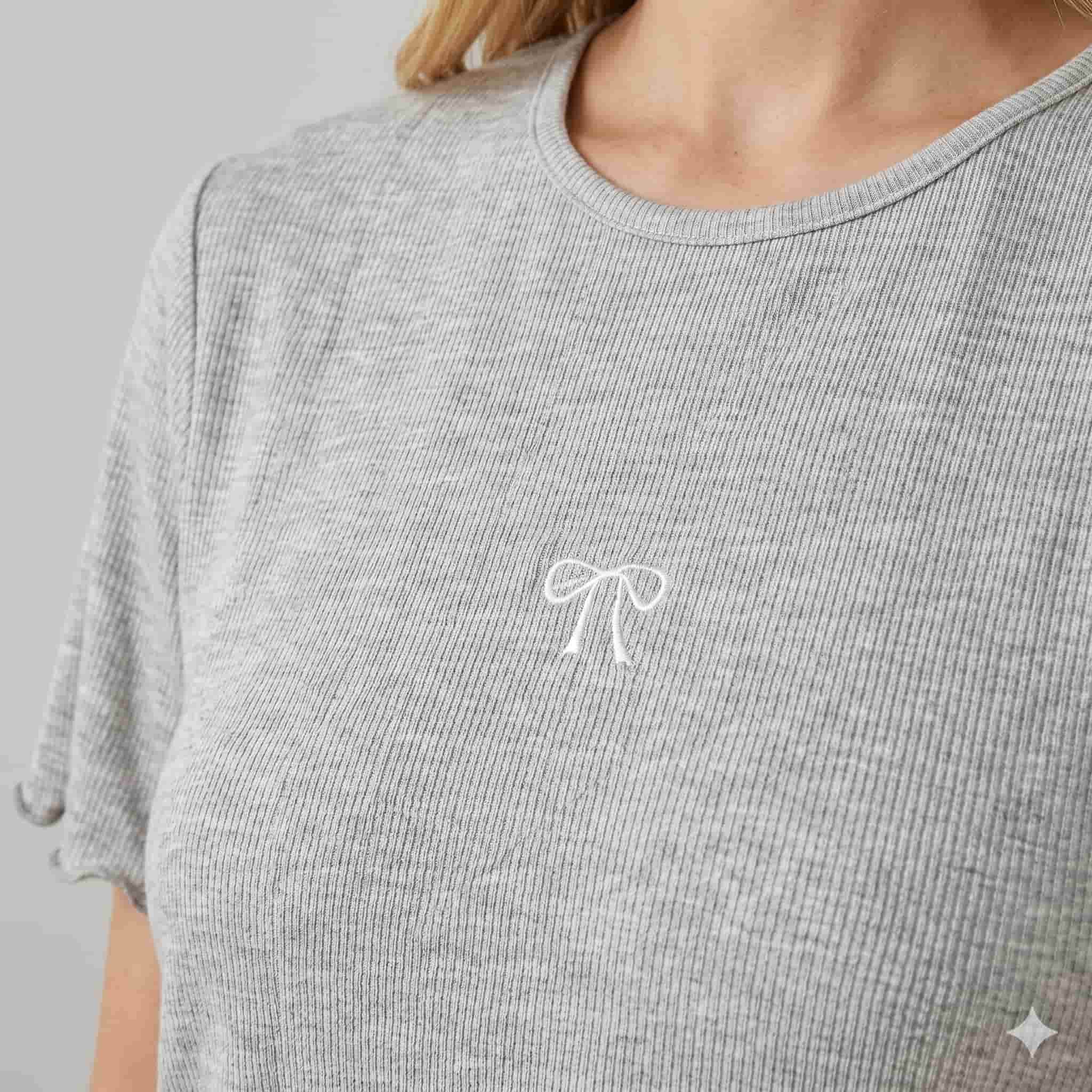 Mist Muse Women Half Sleeves Pajama Set - Grey