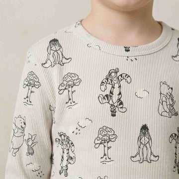Winnie the Pooh & Friends Boys Full Sleeves Pajama Set - White