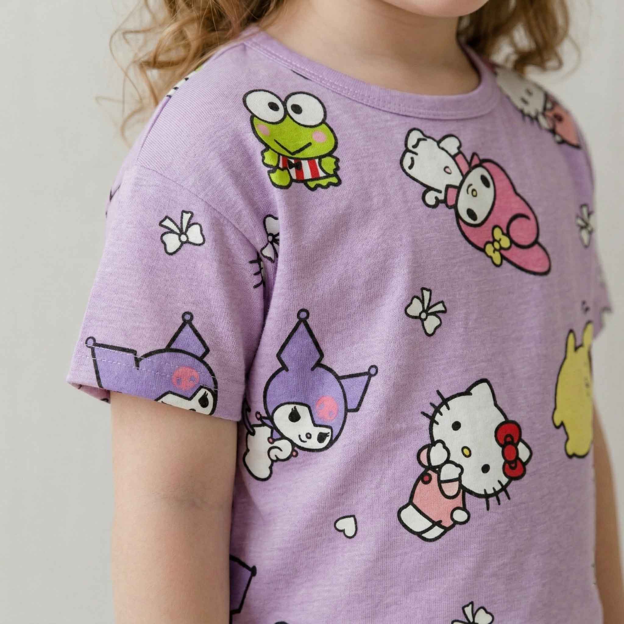 Kuromi Girls Shorts Set - Purple