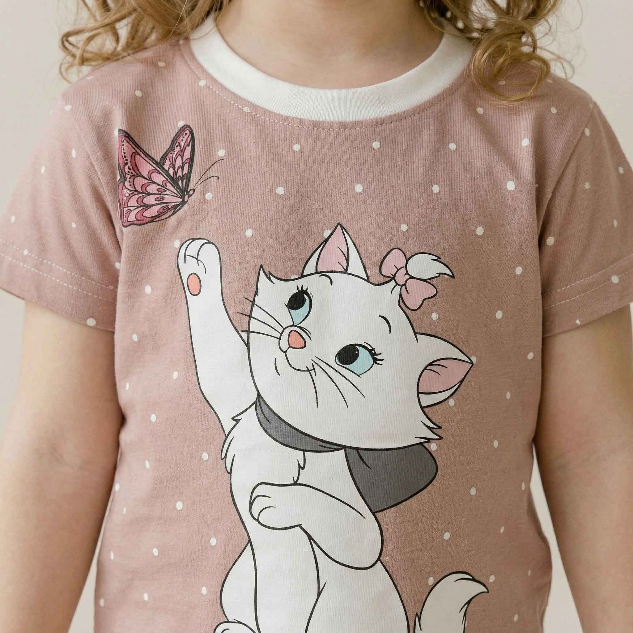 Cat Marie Girls Short Sleeves Pajama Set - Brown