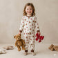 Teddy Whimsy Girls Full Sleeves Pajama Set - Cream