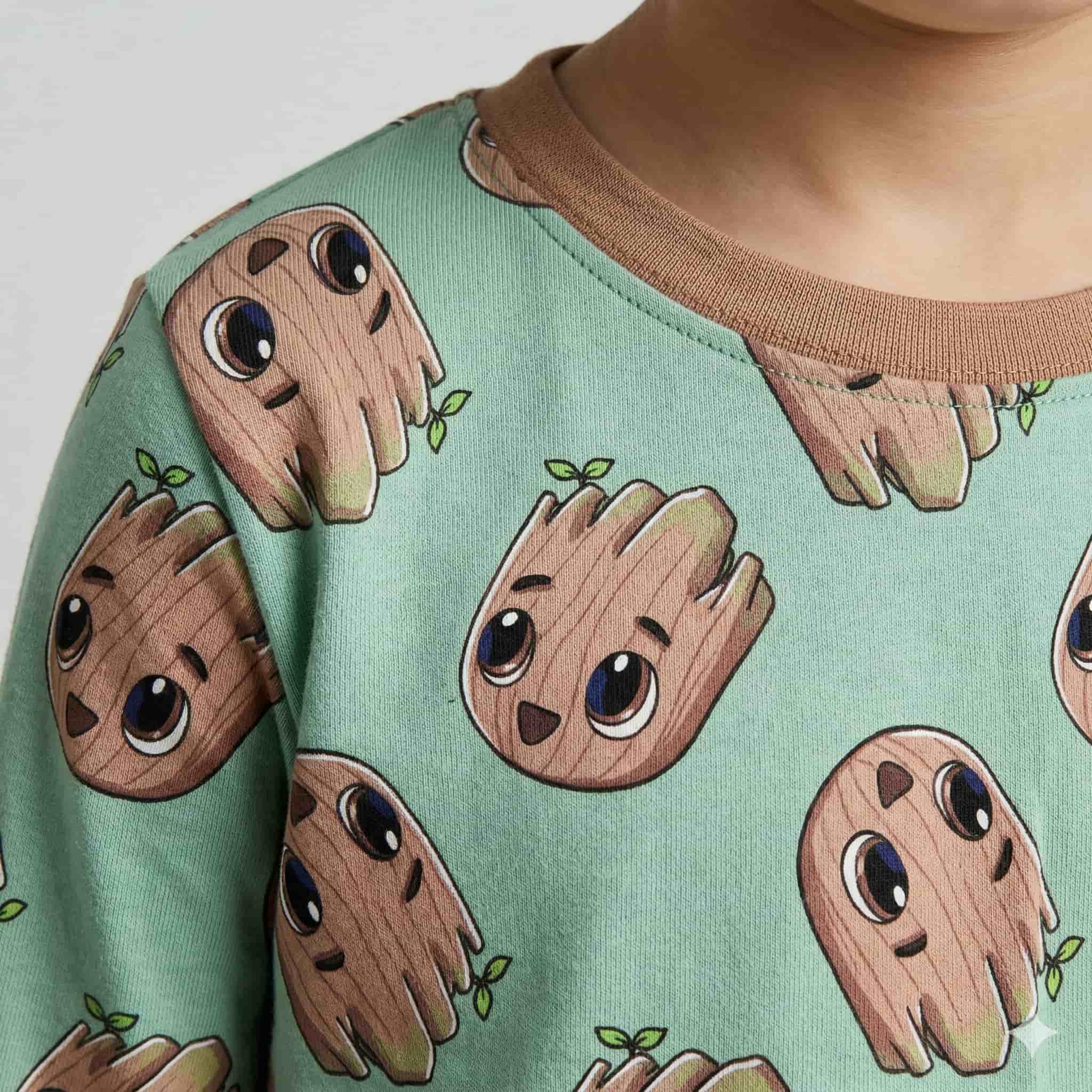 Groot Boys Full Sleeves Set - Light Green