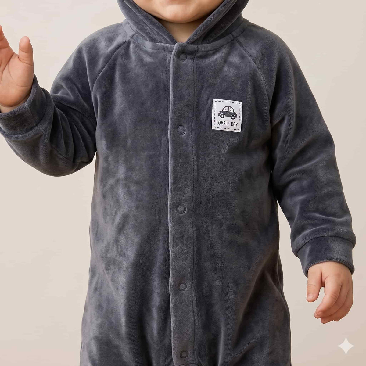 Cozy Cruiser Baby Boys Winter Full Sleeves Pajama Set – Charcoal Grey