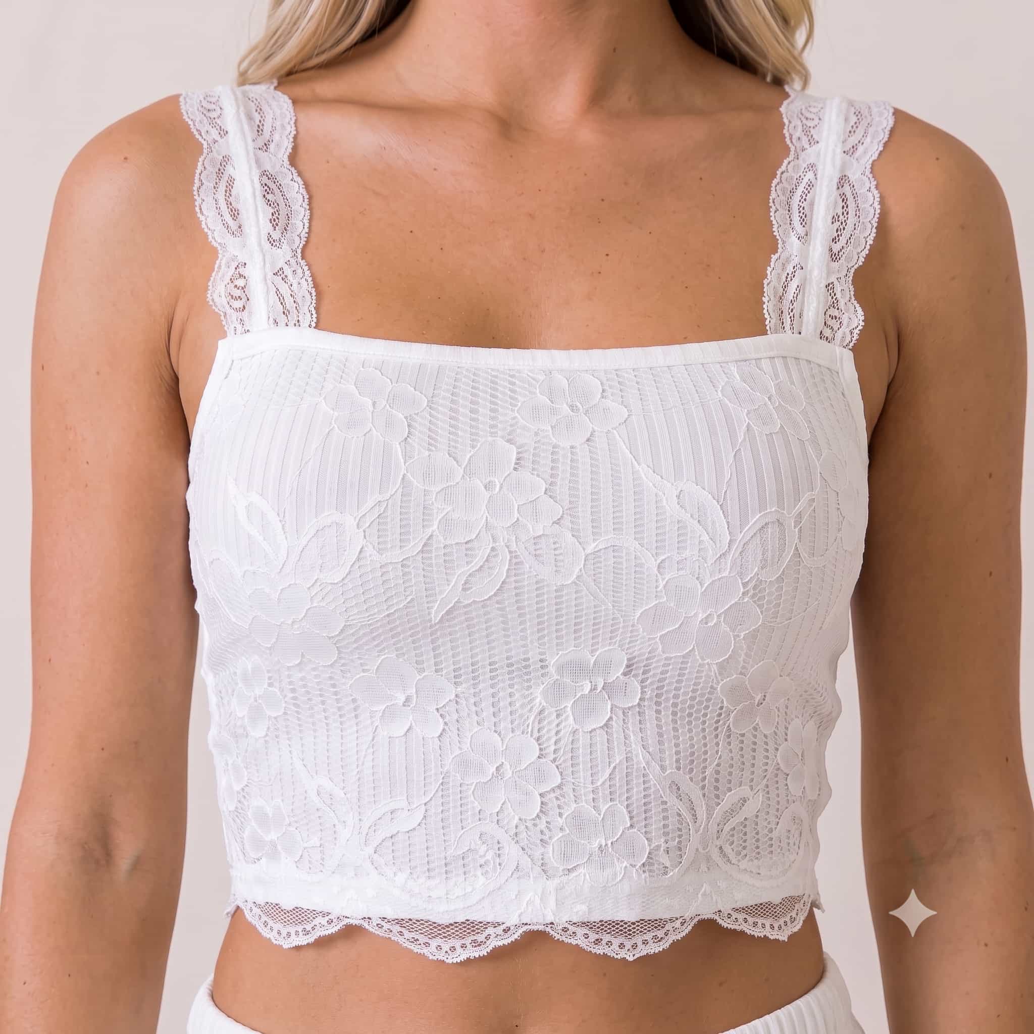 Ivory Grace Women Cami Short Set - White