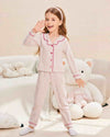 Floral Baby Girl Button Up Pajama Sets- Pink