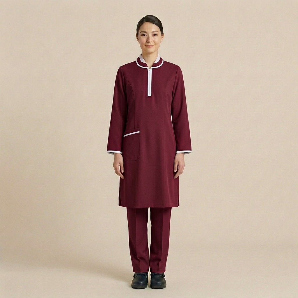 Maid Women Uniform Set - Maroon