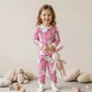 Bunny Blush Girls Full Sleeves Pajama Set - Pink