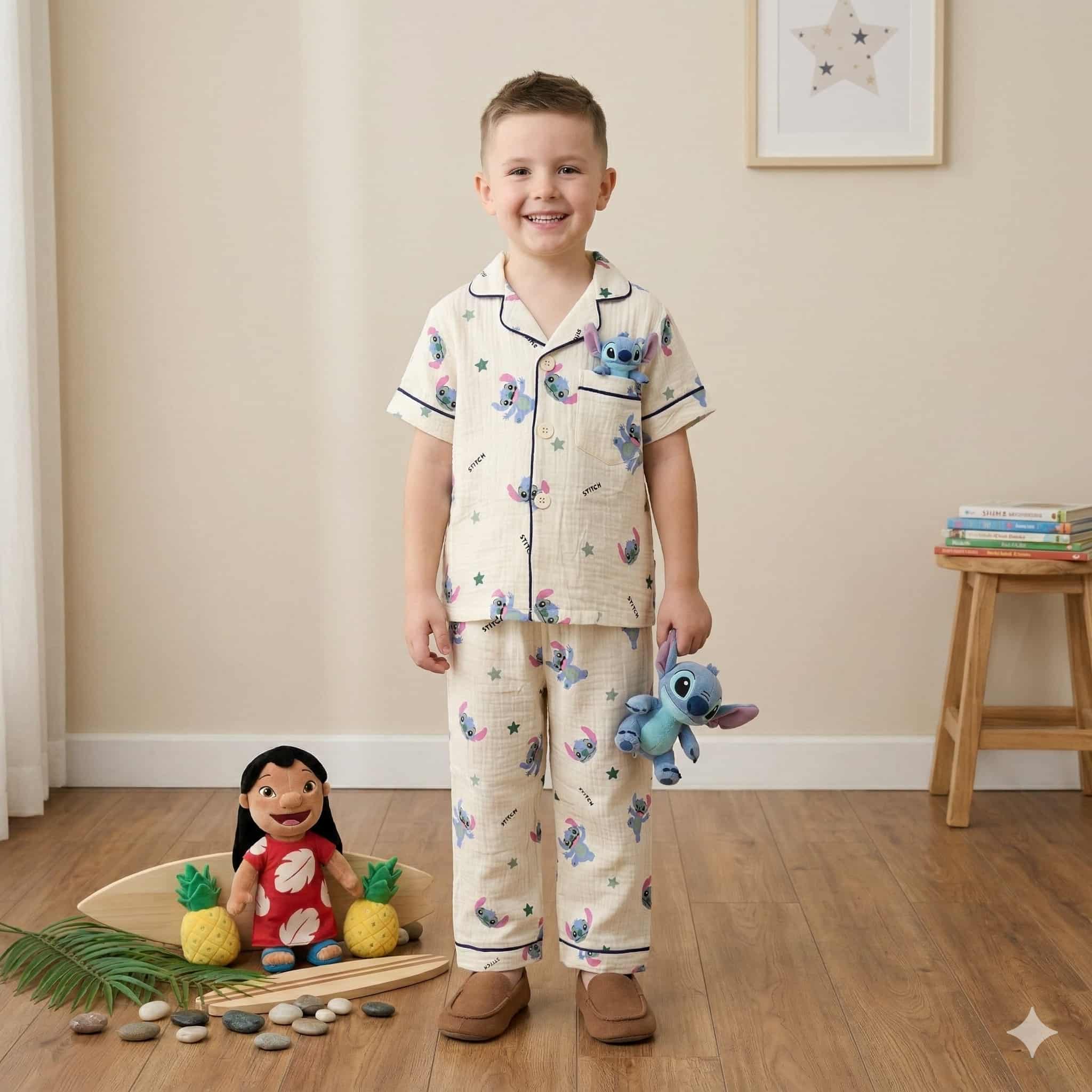 Snitch Boys Half Sleeves Pajama Set- Yellow