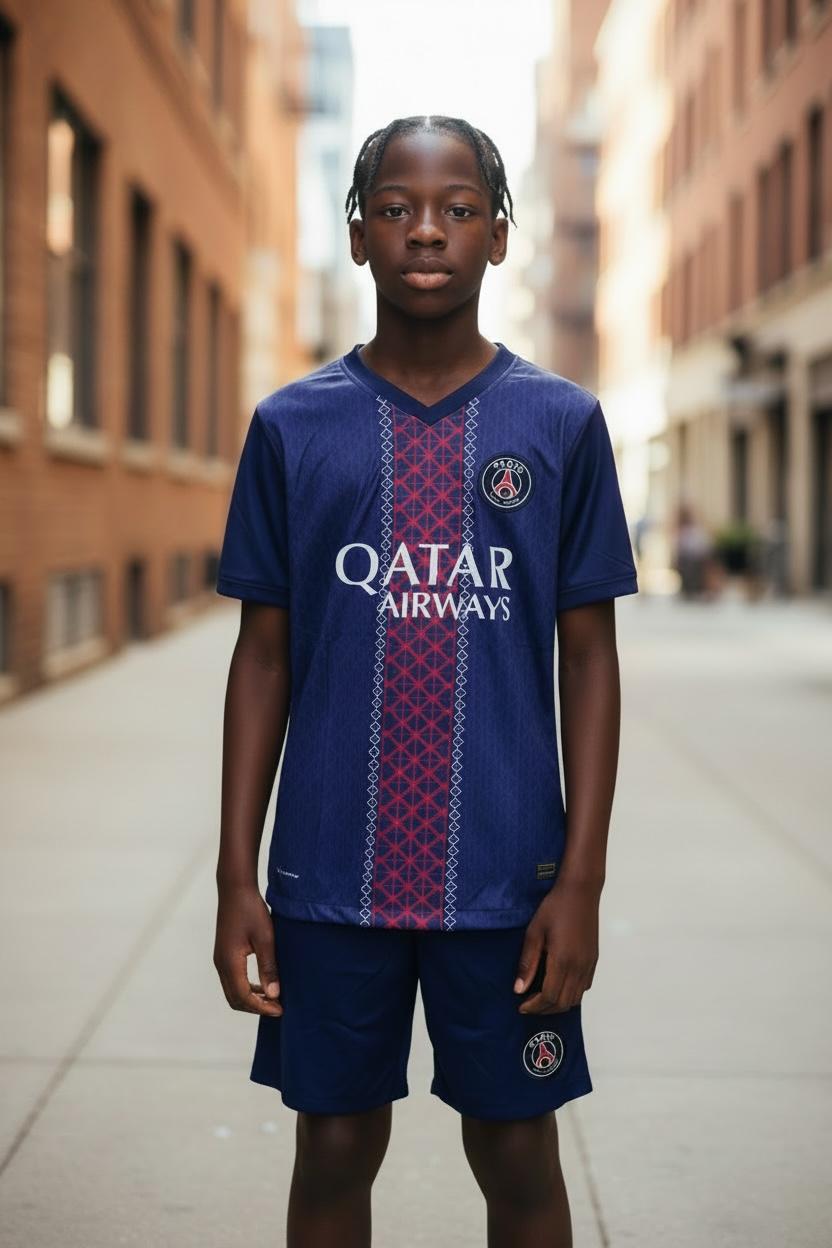 Paris Saint-Germain Boys Short Set - Navy & Red