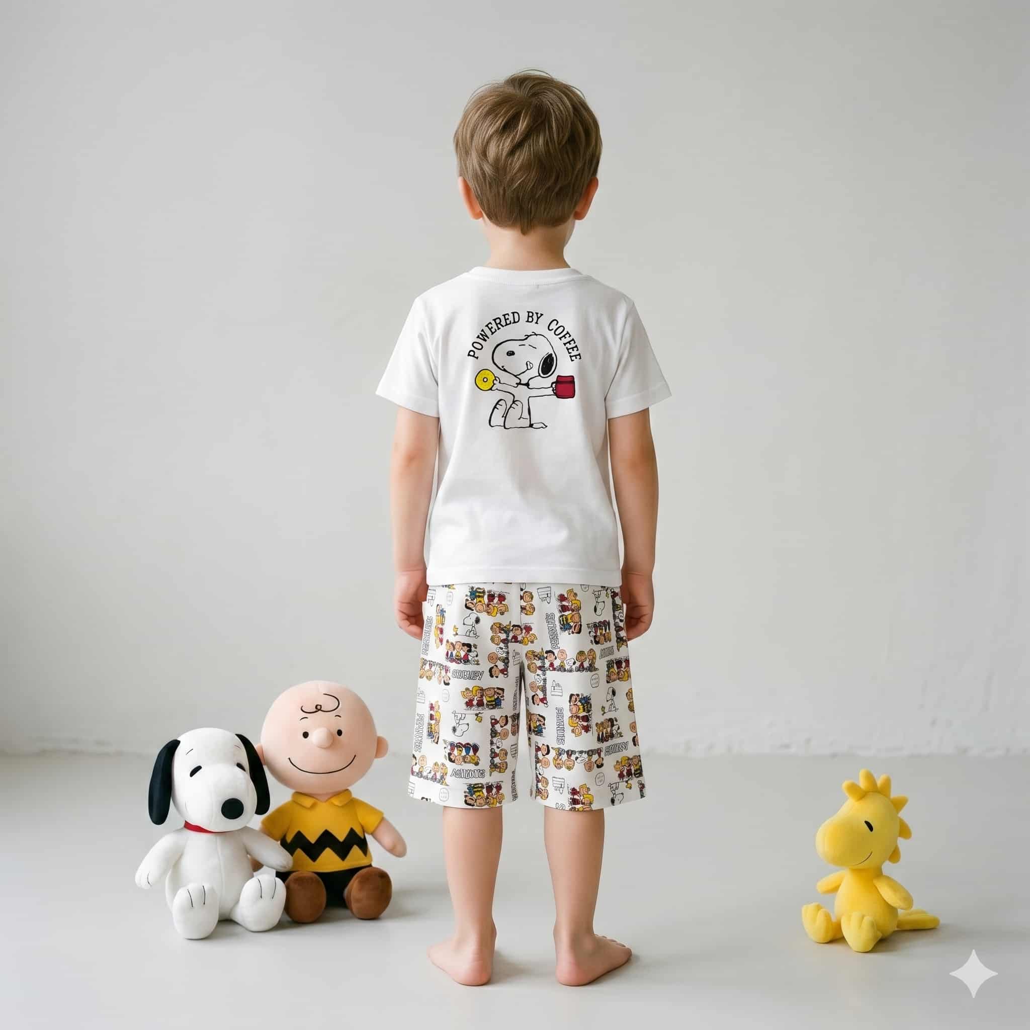 Parade Boys Half Sleeves Short Set - White
