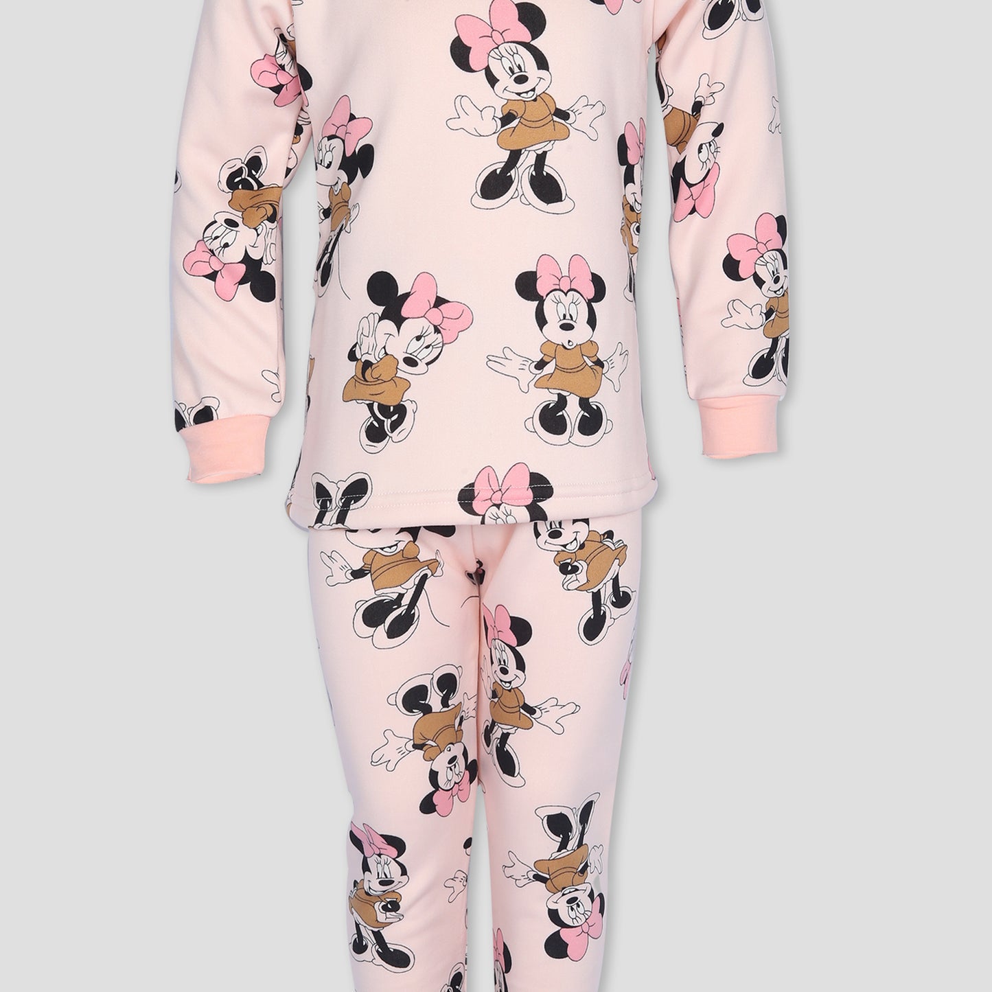 Minnie Girls Fleece Pajama Set - Baby Pink