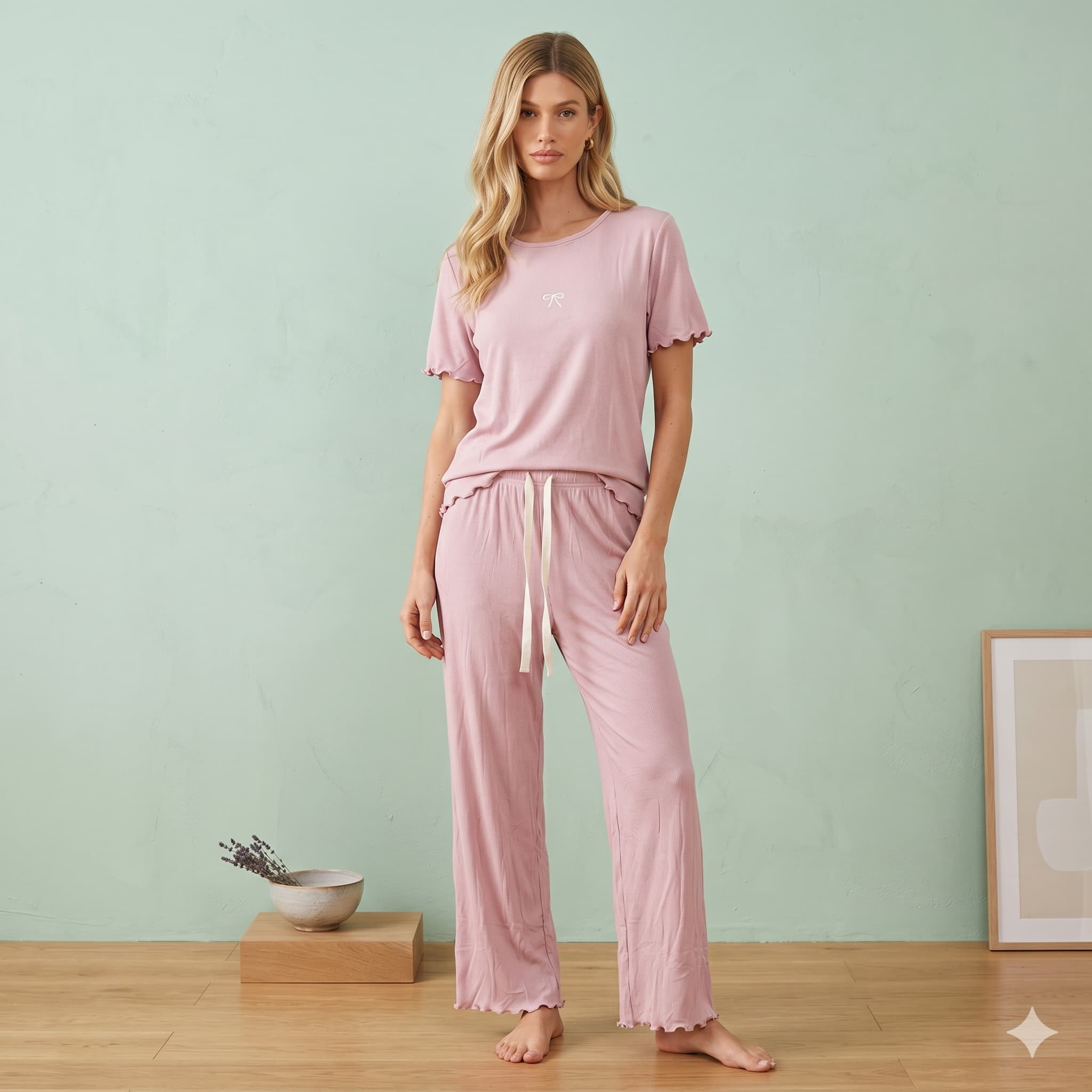 Blush Whisper Women Half Sleeves Pajama Set - Pink