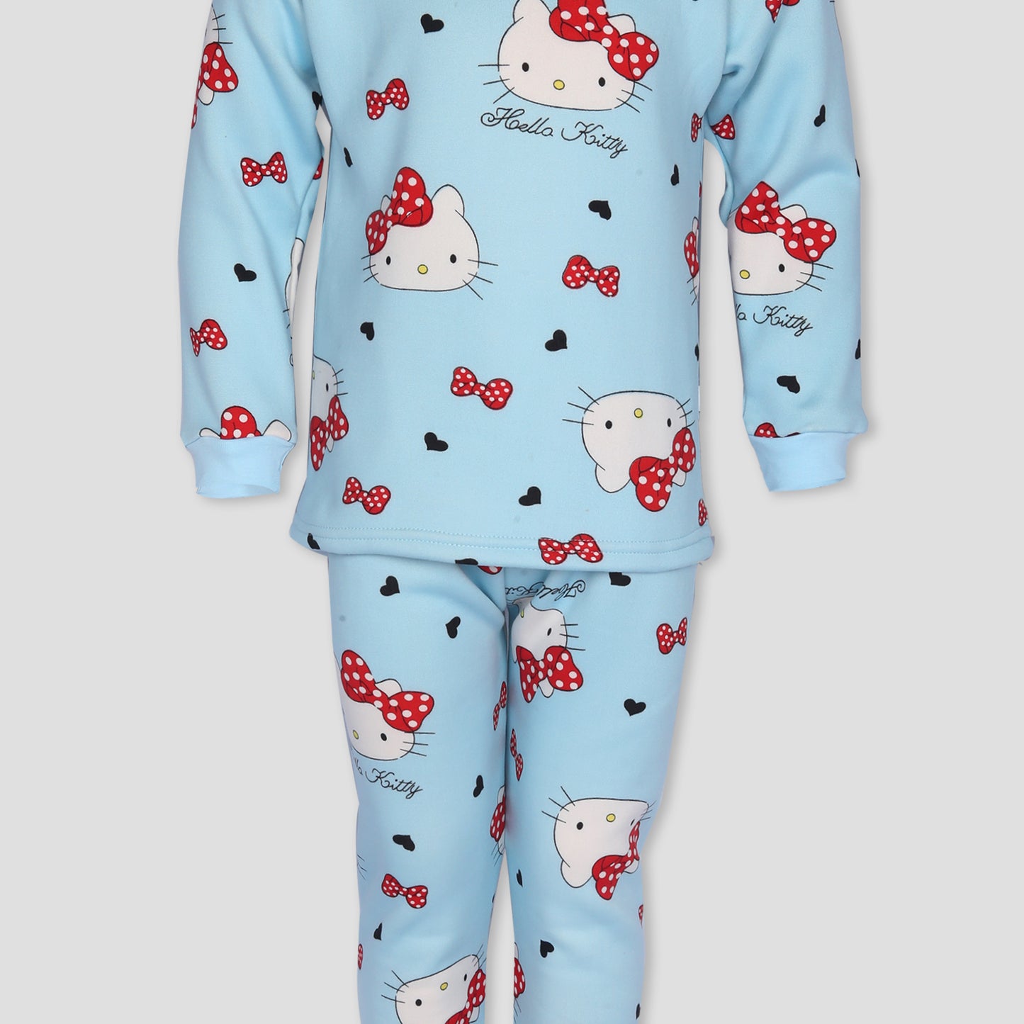 Hello Kitty Girls Fleece Pajama Set - Baby Blue