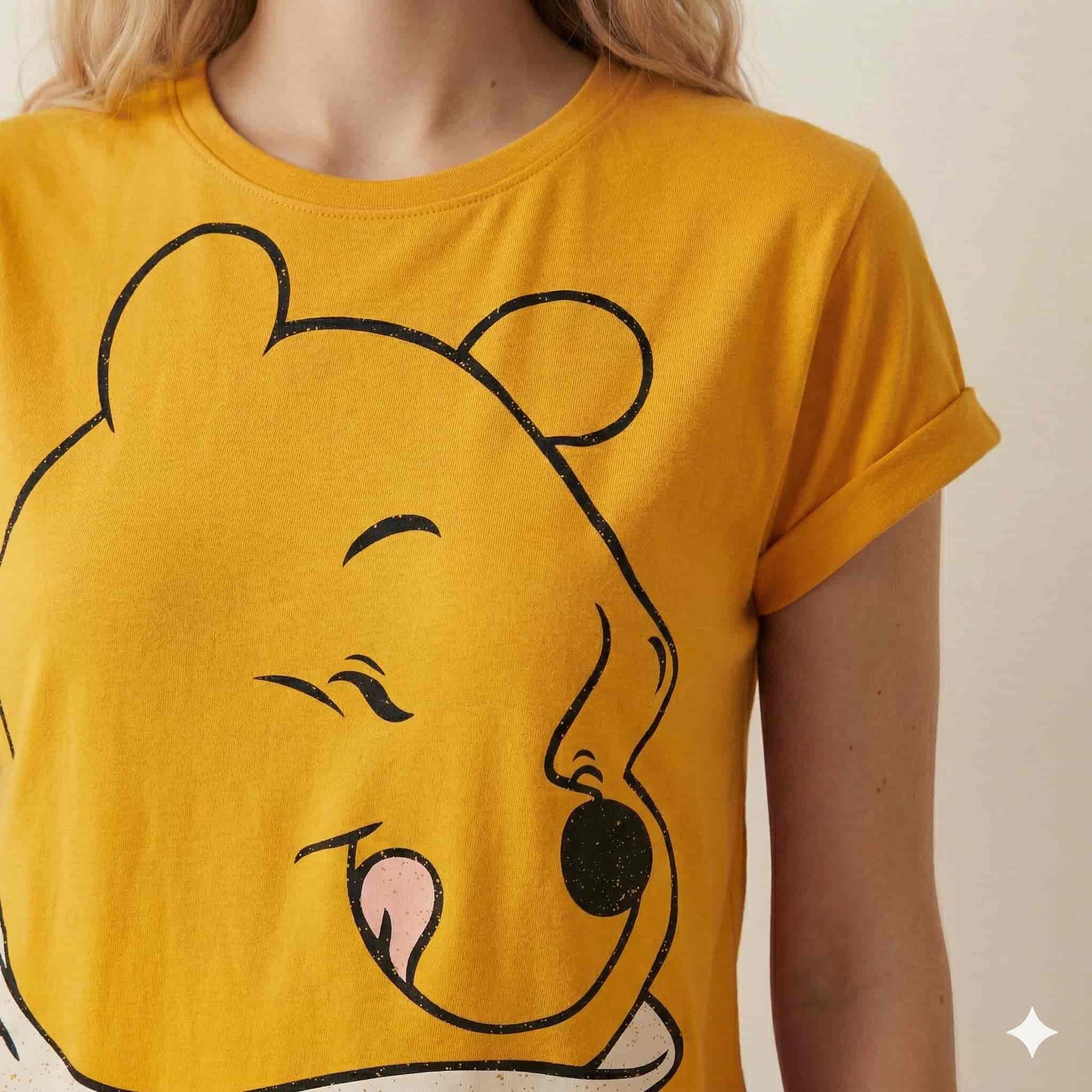 Pooh Women Pajama Set - Mustard Yellow