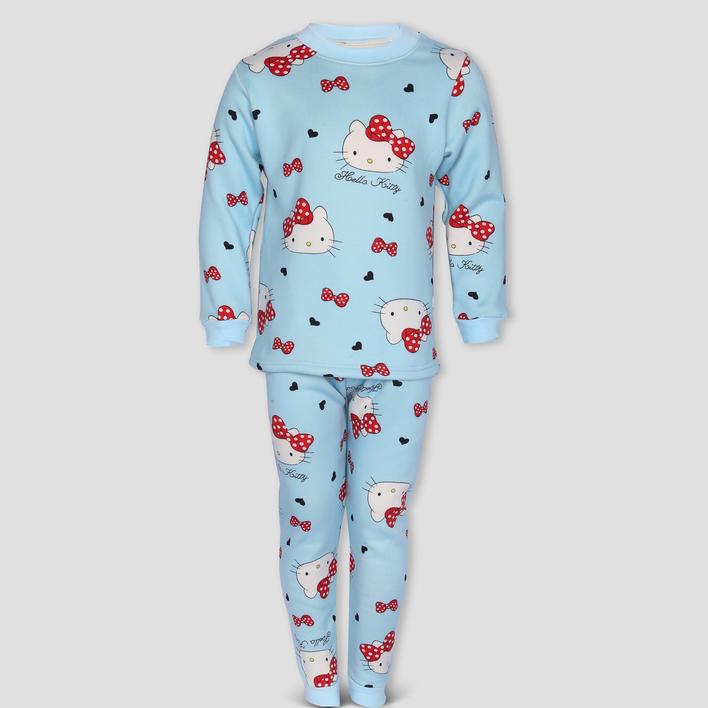 Hello Kitty Girls Fleece Pajama Set - Baby Blue