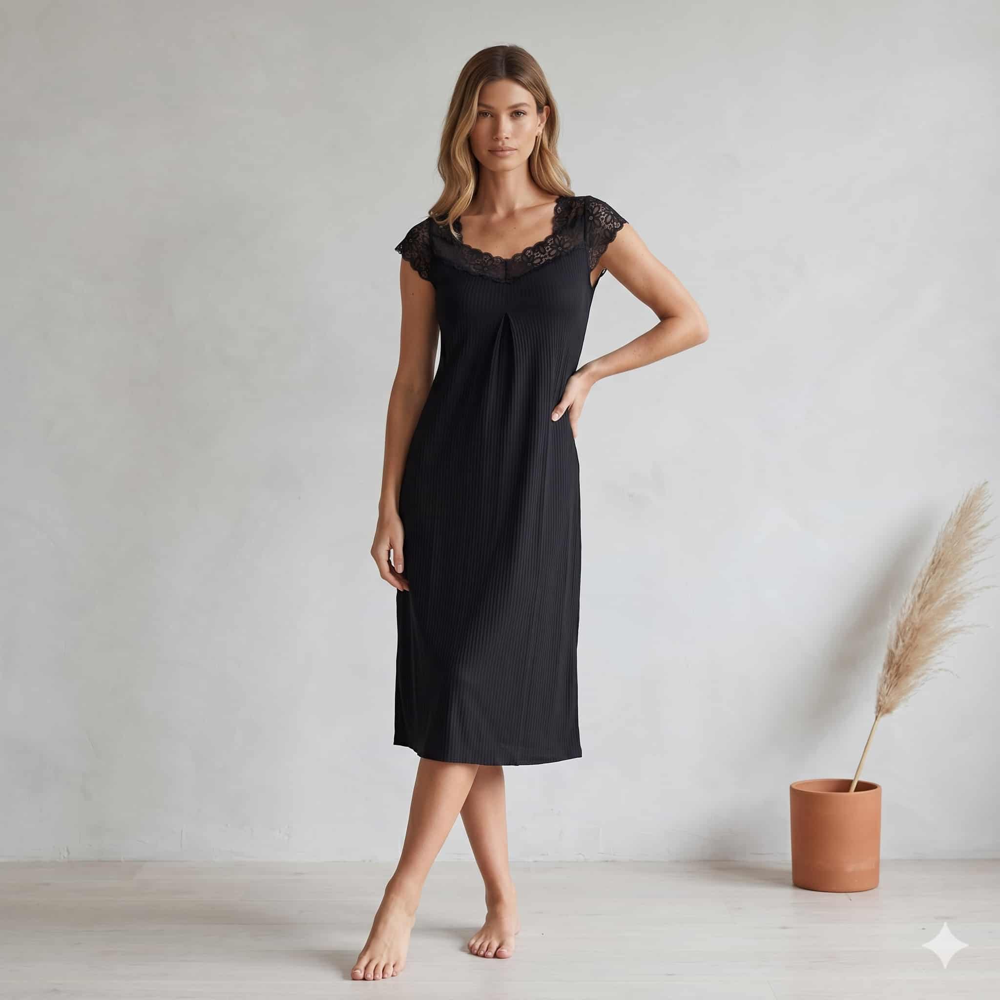 Lace Noir Women Midi - Black