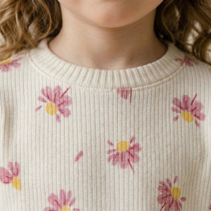 Daisy Dream Girls Short Sleeves Pajama Set - Cream