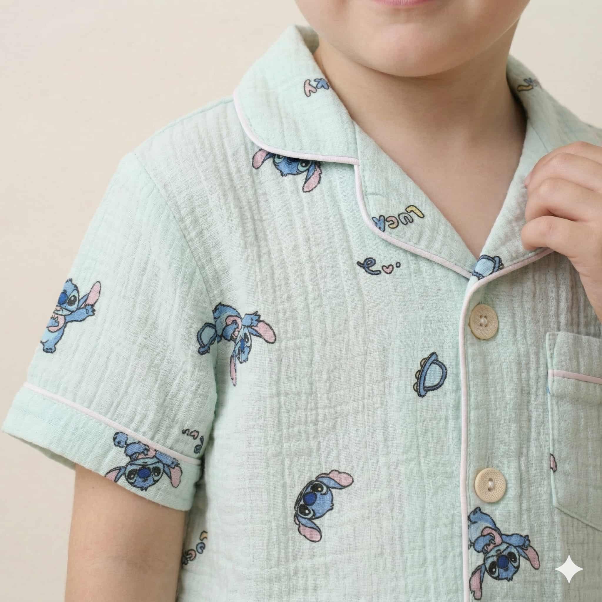 Snitch Boys Half Sleeves Pajama Set- Blue