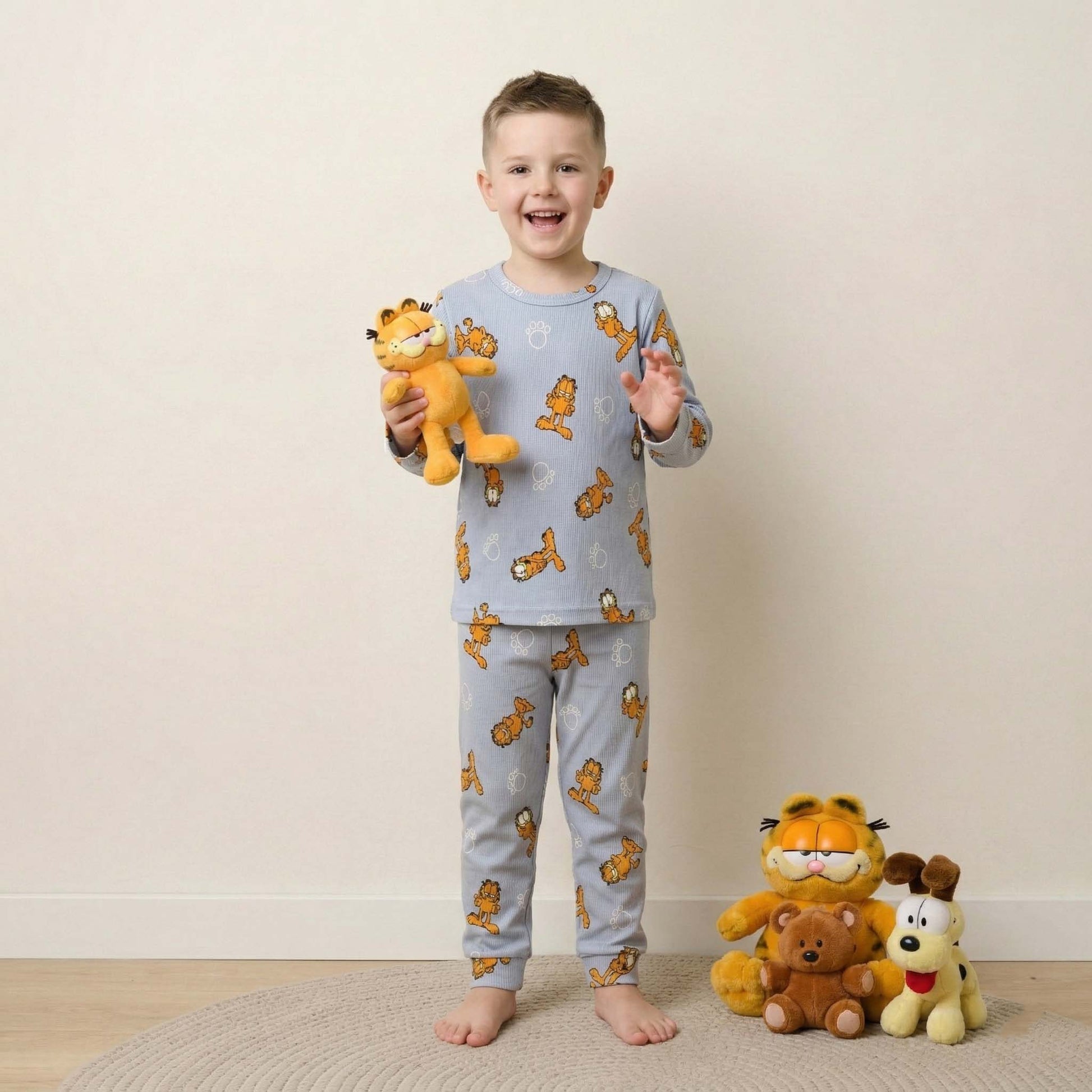 Garfield Boys Full Sleeves Pajama Set - Blue