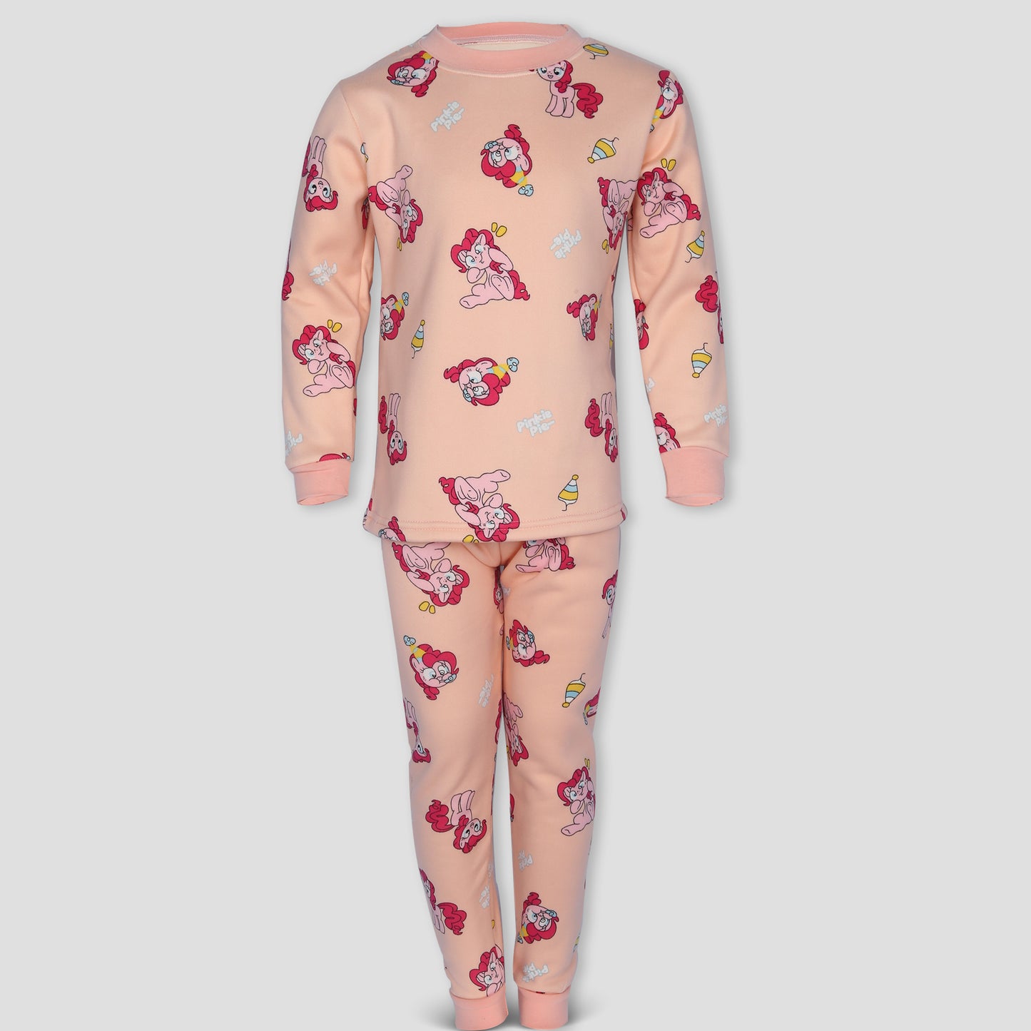 Pinkie Pie Girls Fleece Pajama Set - Peach