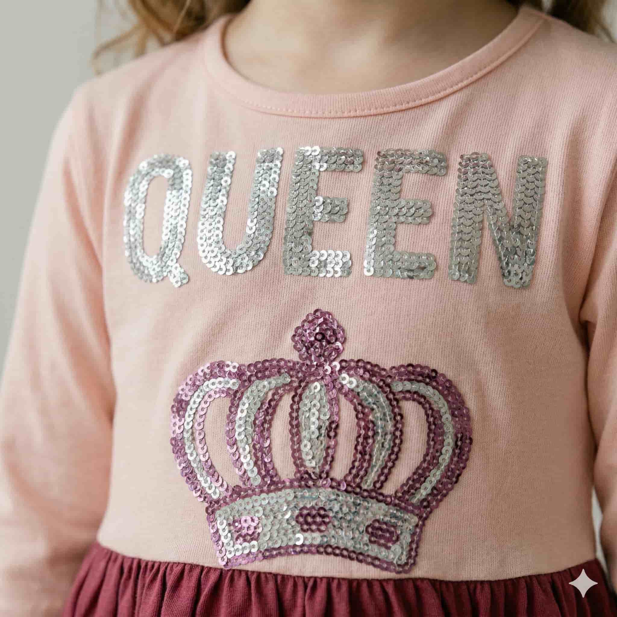 Queen Girls Frock - Pink