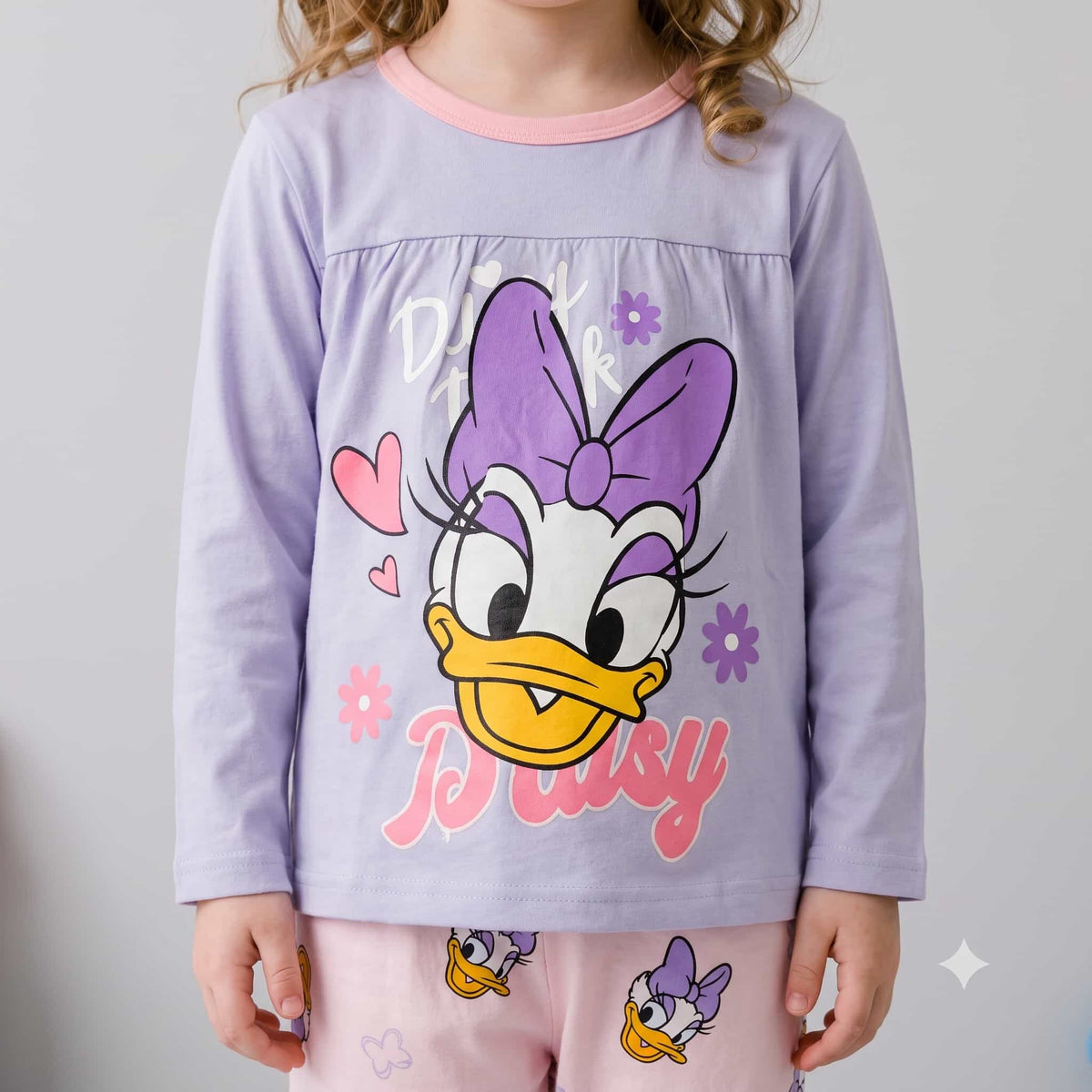 Daisy Duck Girls Full Sleeves Pajama Set – Lavender