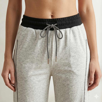 Monochrome Motion Lounge Women Pants - White