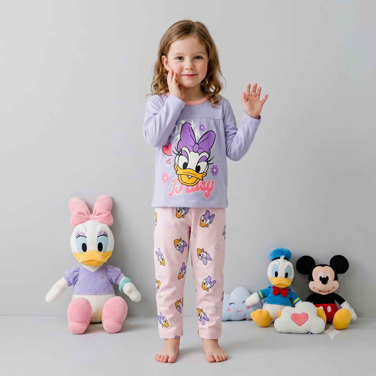 Daisy Duck Girls Full Sleeves Pajama Set – Lavender