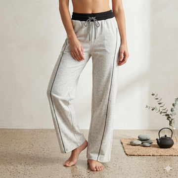 Monochrome Motion Lounge Women Pants - White