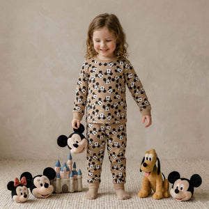 Minnie Girls Full Sleeves Pajama Set - Brown
