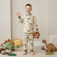 Dino Roarrr Boys Full Sleeves Pajama Set - Cream