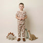 Dino World Boys Half Sleeves Pajama Set - Brown