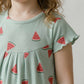 Sweet Summer Watermelon Girls Short Sleeves Pajama Set - Blue