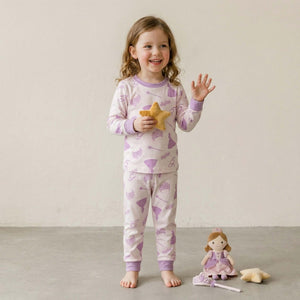 Princess Magic Girls Full Sleeves Pajama Set - Purple
