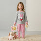 Daisy Duck Girls Half Sleeves Pajama Set - Grey & Pink