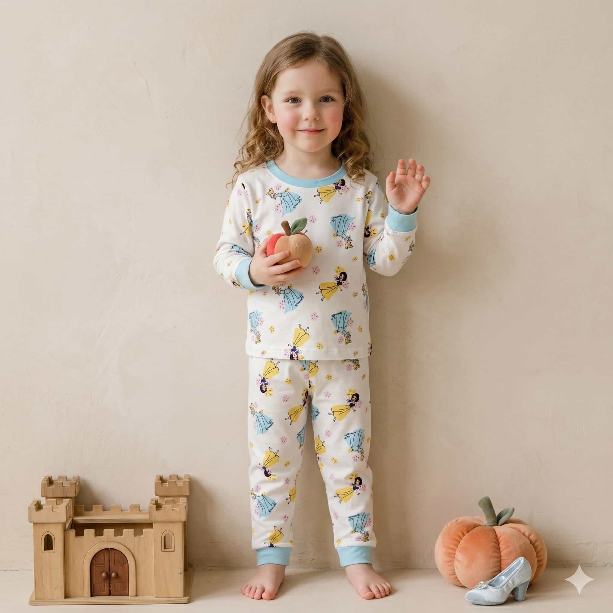 Disney Princess Dreams Girls Full Sleeves Set - Cream
