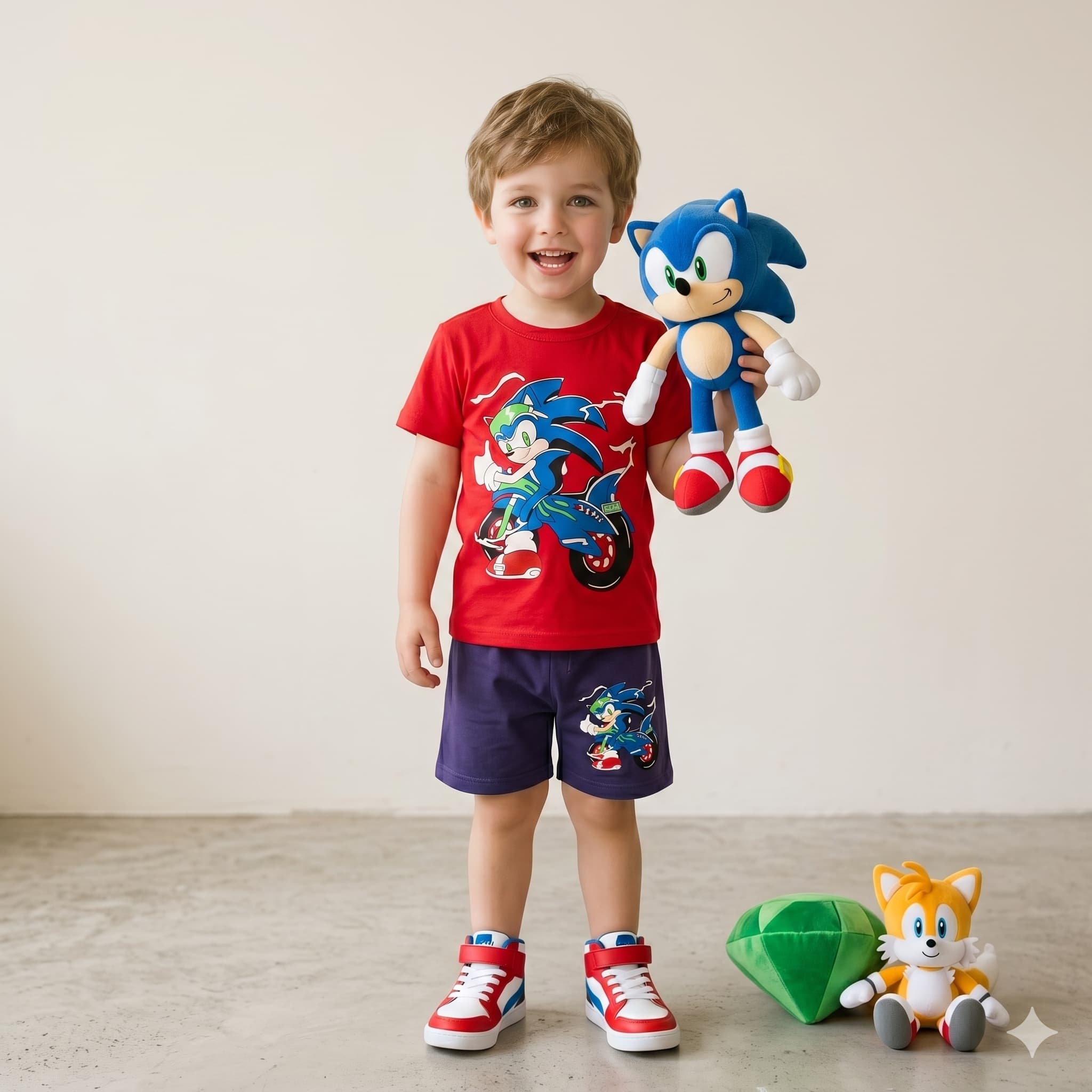 Sonic Sprint Boys Short Set - Red