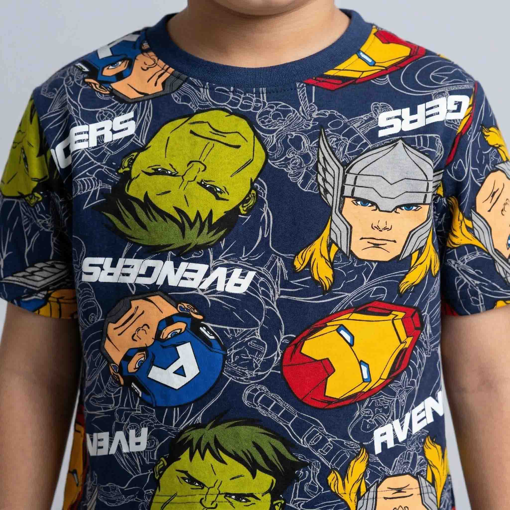 Avengers Boys Short Set - Navy Blue
