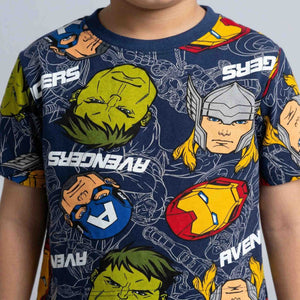 Avengers Boys Short Set - Navy Blue