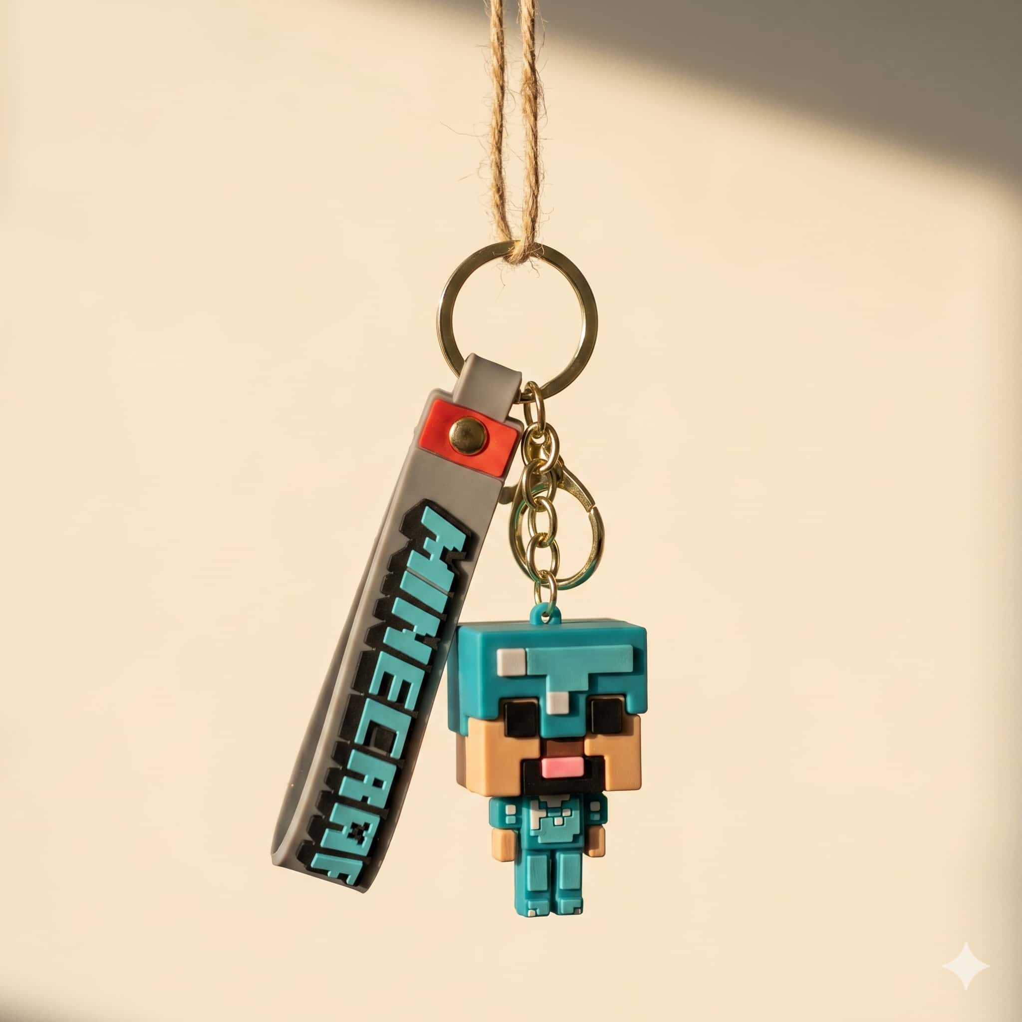 Minecraft Steve Keychain - Blue