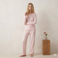 Floral Serenity Women Full Sleeves Pajama Set - Pink