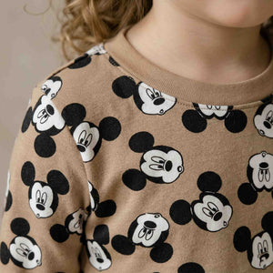 Minnie Girls Full Sleeves Pajama Set - Brown